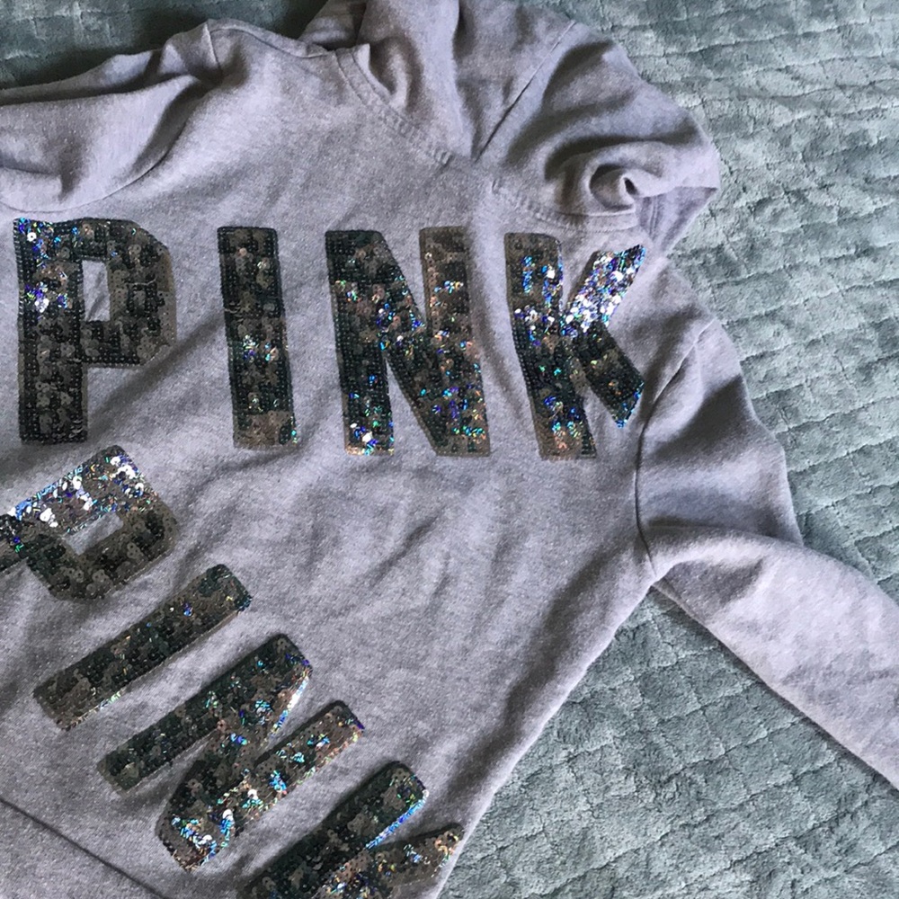 Grey ‘PINK’ Hoodie